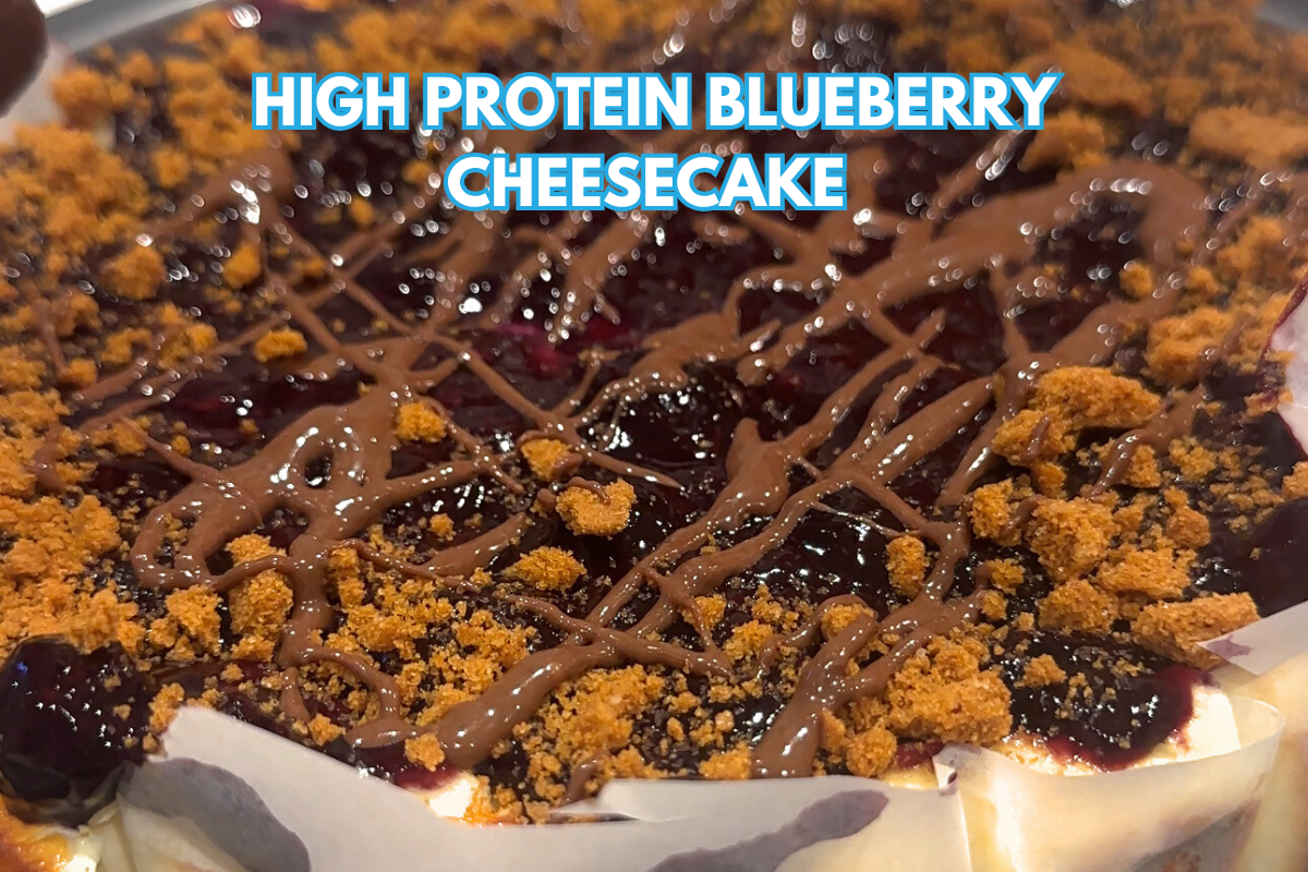 High-Protein Blueberry Cheesecake 🍰💙