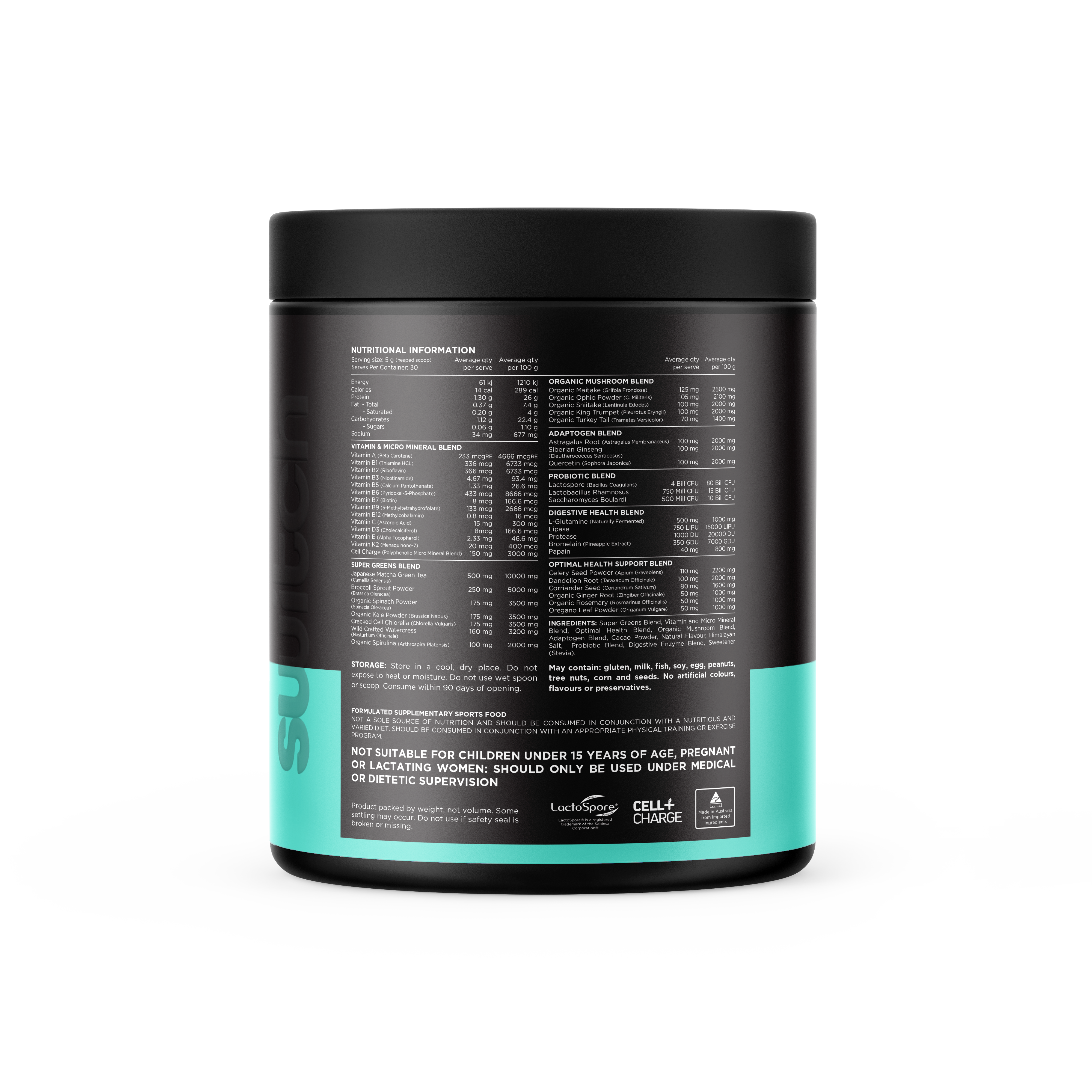 Vitality Switch Greens Powder 150g